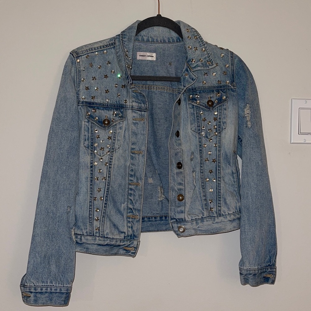 Sunset + spring Jean jacket!